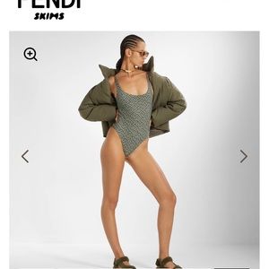Fendi Skims Reversible One Piece Swimsuit Bodysuit